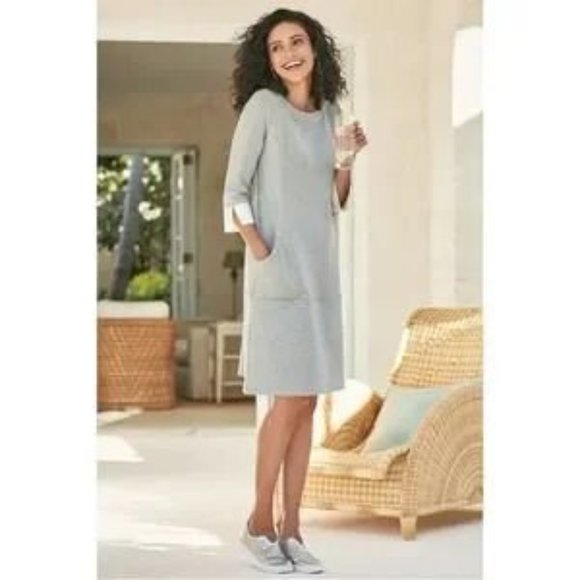 SOFT SURROUNDINGS Heather Gray Corryn Sweatshirt Dress~Size S~NWT - Picture 2 of 12